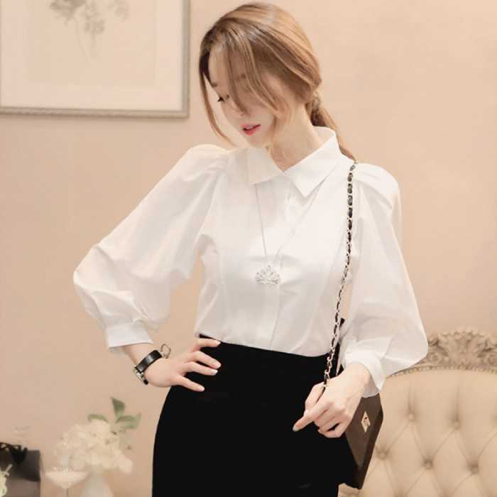 Áo sơ mi trắng tay bồng sơ vin Fly88com code khuyến mãi đen