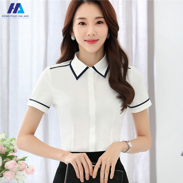 Kiểu áo Trang Chủ Fly88.Com Uy Tín Đẳng Cấp Số 1 Châu Á Hàn Quốc sơ mi giấu cúc trang nhã, thanh lịch 