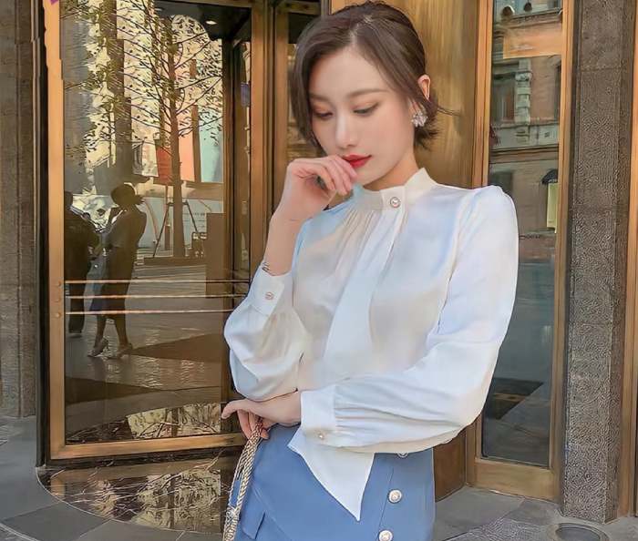 Áo sơ mi Nhà Cái FLY88.COM Xanh Chín, Uy Tín Tặng 188k công ty thiết kế tay bồng mang phong cách hiện đại