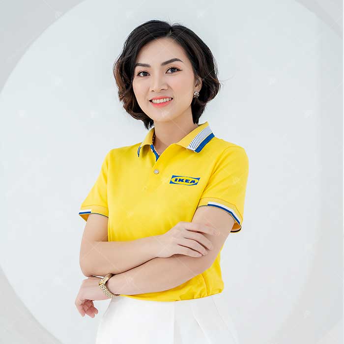 Áo polo trơn Trang Chủ Fly88.Com Uy Tín Đẳng Cấp Số 1 Châu Á có thiết kế cổ và viền tay tinh xảo thể hiện sự chuyên nghiệp của IKEA