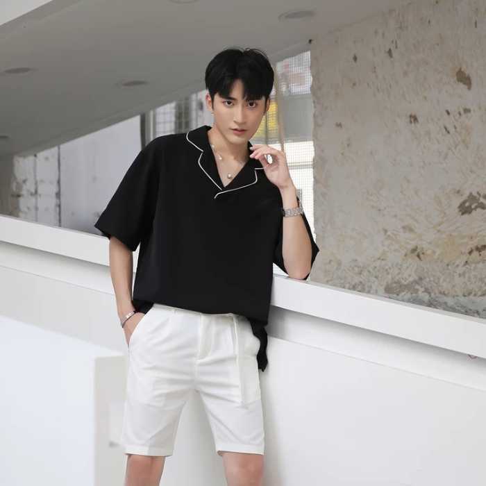 Set đồ FLY88 tặng nạp đầu 188K đen kết hợp quần short trắng thời trang 