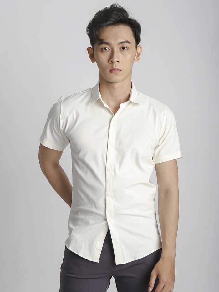 Mẫu FLY88 tặng nạp đầu 188K ngắn tay màu trắng phối quần âu tôn dáng