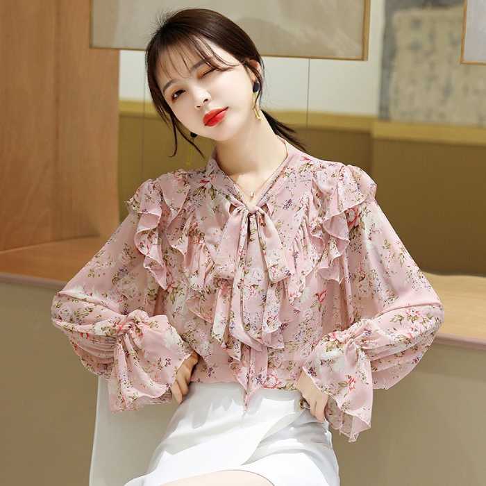 Mẫu áo voan hoa Trang Chủ Fly88.Com Uy Tín Đẳng Cấp Số 1 Châu Á thắt nơ bánh bèo
