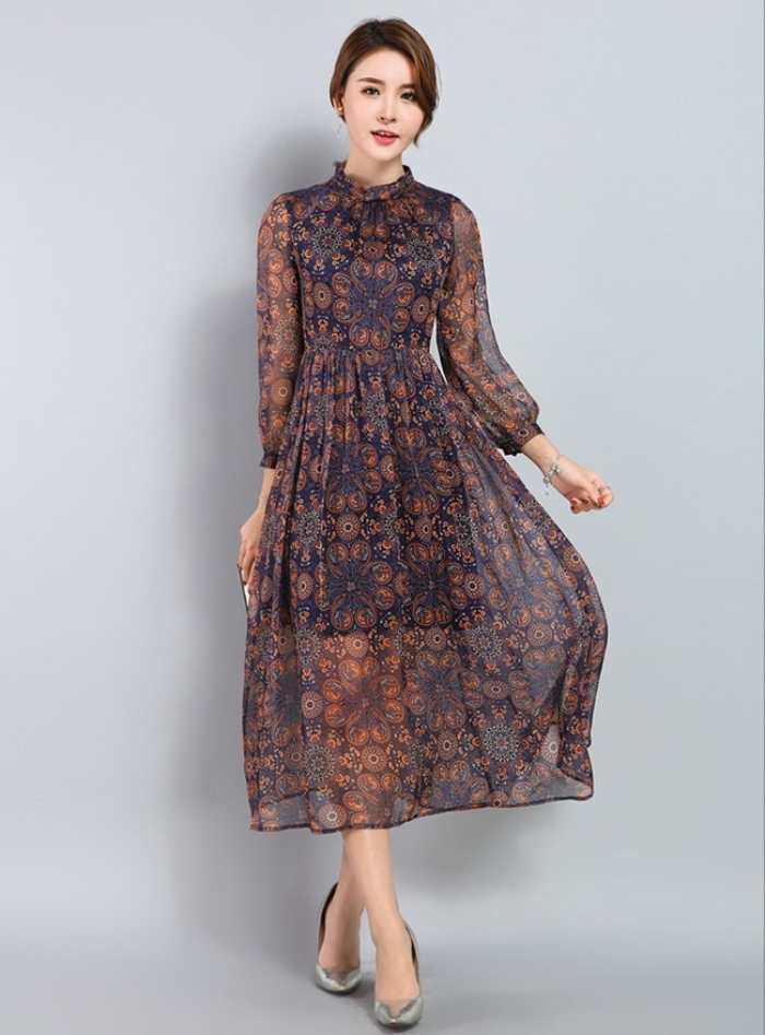Đầm kiểu maxi 2 lớp vừa thanh lịch, vừa quý phái