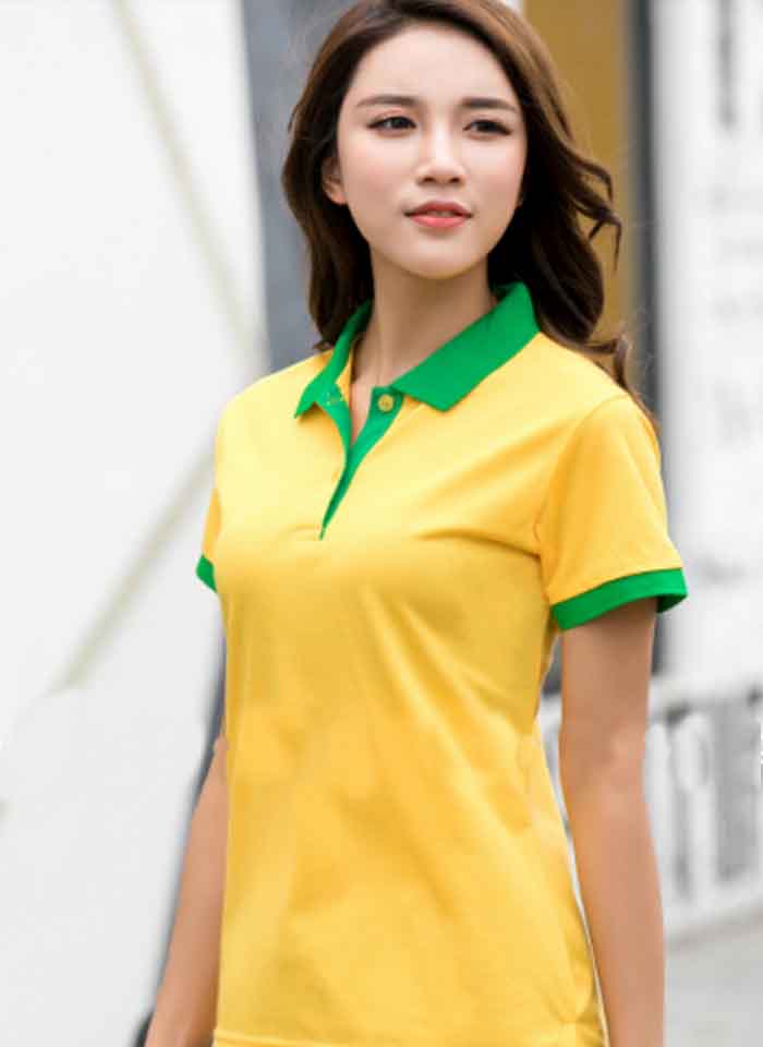 Màu xanh của cổ và viền tay áo tạo điểm nhấn cho chiếc áo đến từ FLy88 quaytay.tv bóng đá Vàng