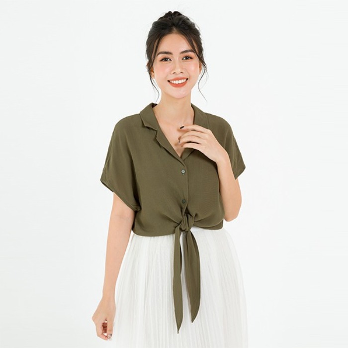 Áo sơ mi croptop giúp tạo hiệu ứng Fly880.cc bắn cá, nổ hũ hay xổ số nhỏ cho hội chị em