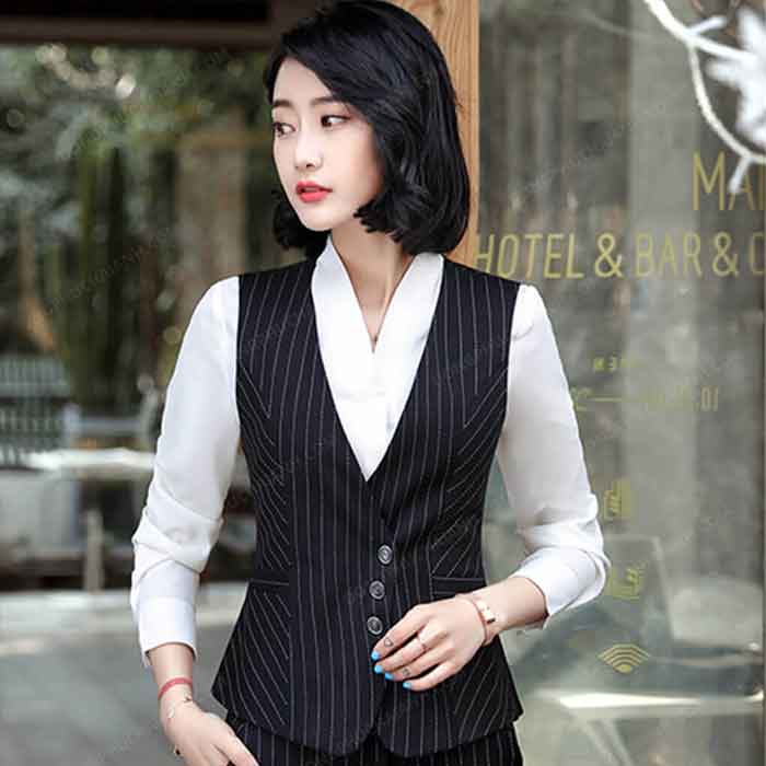 Áo Gile nữ Trang Chủ Fly88.Com Uy Tín Đẳng Cấp Số 1 Châu Á kẻ sọc trắng đen