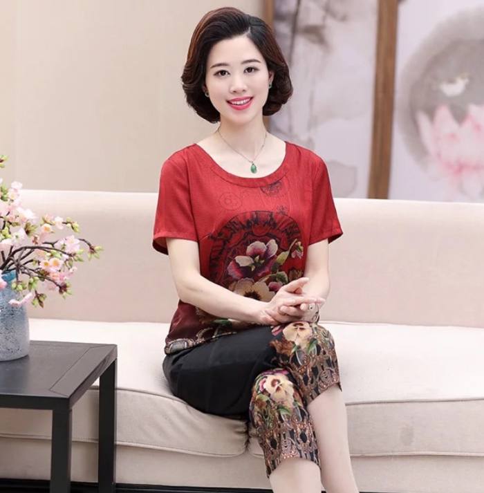 Mẫu đồ bộ mặc nhà chất vải đũi mỏng nhẹ được may bởi FLY888 Tỷ Lệ Kèo Hấp