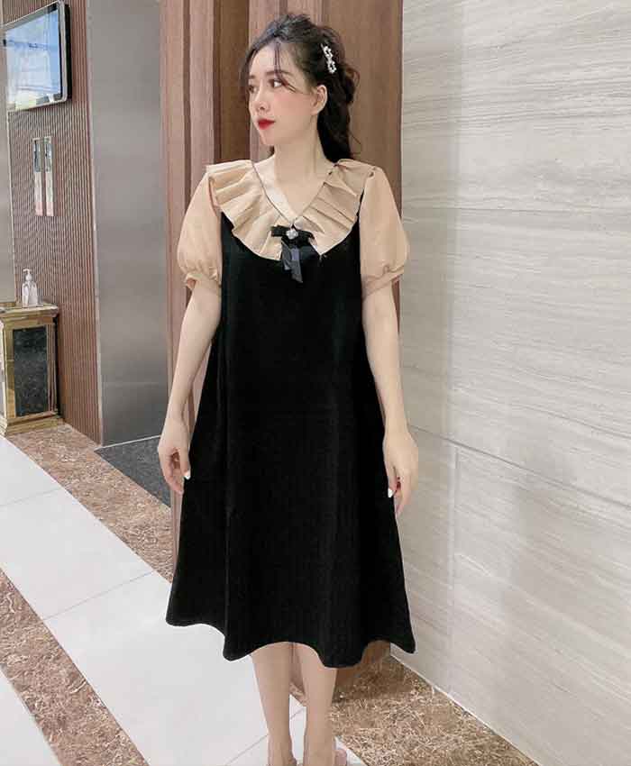 Thời trang bầu Fly88 com cá cược WC 2026 Trang Chủ Fly88.Com Uy Tín Đẳng Cấp Số 1 Châu Á vải cát hàn phối 2 màu tạo điểm nhấn