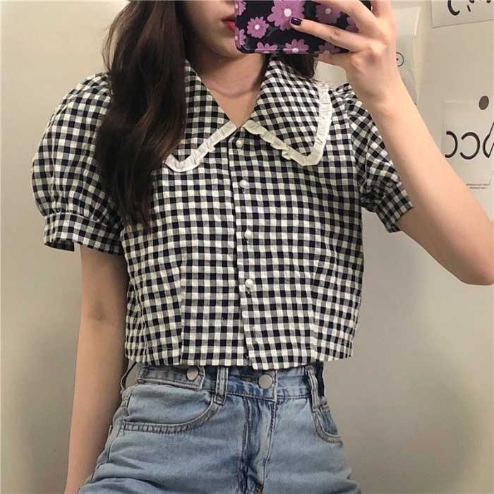 Các kiểu FLY88 tặng nạp đầu 188K nữ dễ thương tay cộc hoạ tiết caro bắt mắt