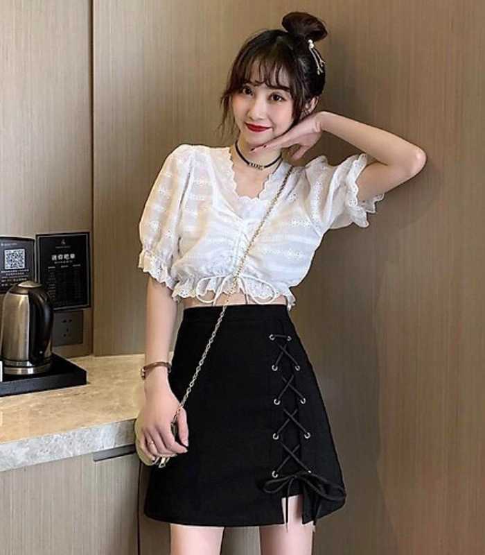 Chân váy Trang Chủ Fly88.Com Uy Tín Đẳng Cấp Số 1 Châu Á Hàn Quốc chữ A dễ mặc, dễ phối đồ