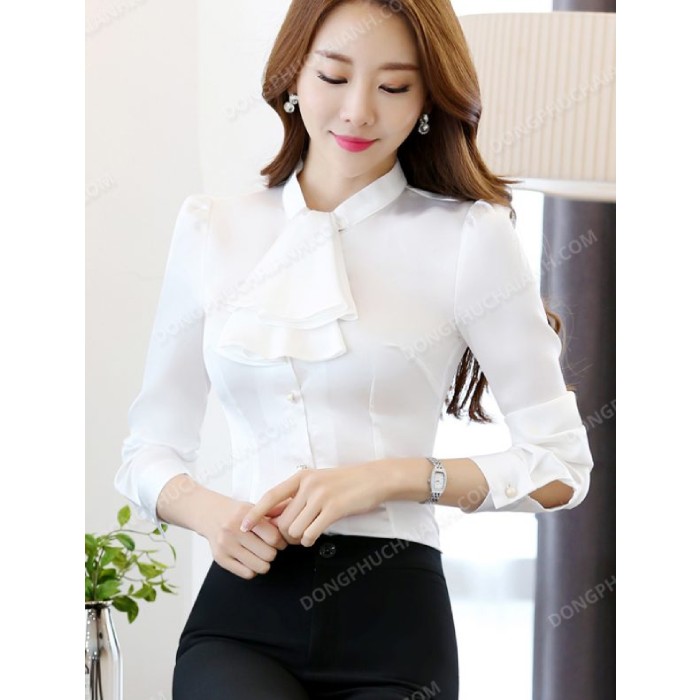 Áo sơ mi Nhà Cái FLY88.COM Xanh Chín, Uy Tín Tặng 188k cổ cách điệu - item yêu thích của cô nàng bánh bèo