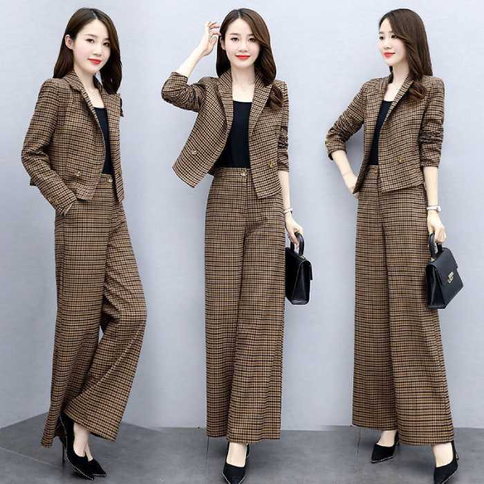 Bộ vest Trang Chủ Fly88.Com Uy Tín Đẳng Cấp Số 1 Châu Á quần ống rộng cạp cao mix giày cao gót chuyên nghiệp