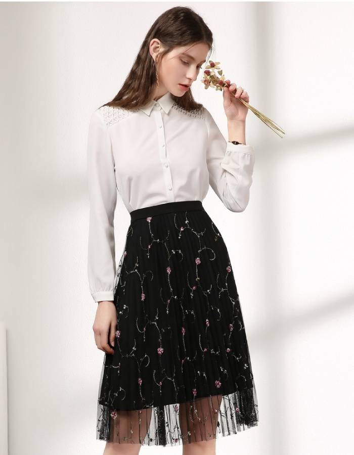 Áo sơ mi Nhà Cái FLY88.COM Xanh Chín, Uy Tín Tặng 188k công ty mix cùng Fly88com code khuyến mãi ren tạo nên phong cách Pháp thời thượng