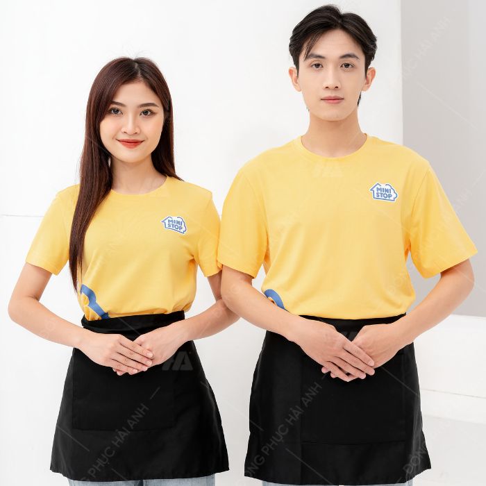 Flyok.vip truy cập ngay màu vàng nhạt của nhân viên Ministop tươi sáng