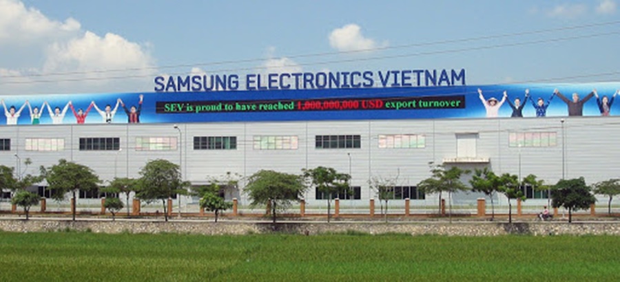 Nhà máy Samsung chi nhánh tại Việt Nam có quy mô khá lớn