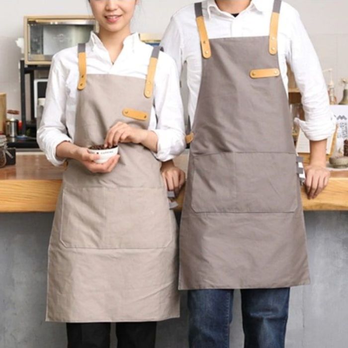 Mẫu thiết kế tạp dề sử dụng cho quán cafe sang trọng, lịch sự