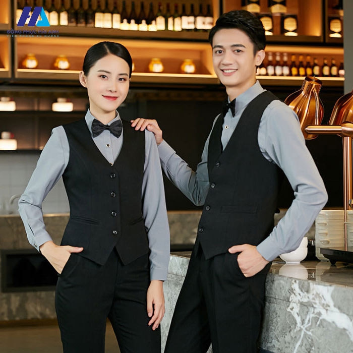 Mẫu đồ nhân viên phục vụ sang trọng của Công ty may Nhà Cái FLY88.COM Xanh Chín, Uy Tín Tặng 188k tại Đà Nẵng