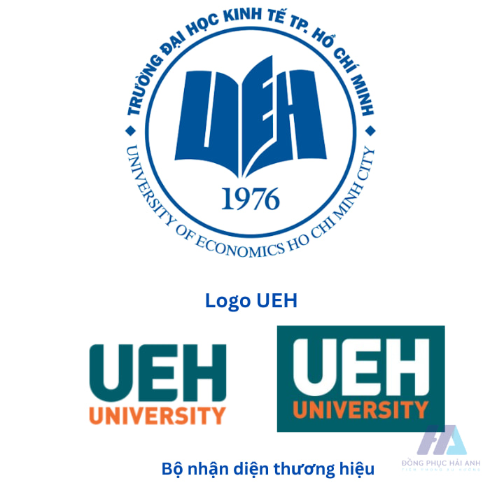 Logo Đại học UEH cũ được lấy cảm hứng từ chính tên viết tắt của ngôi trường