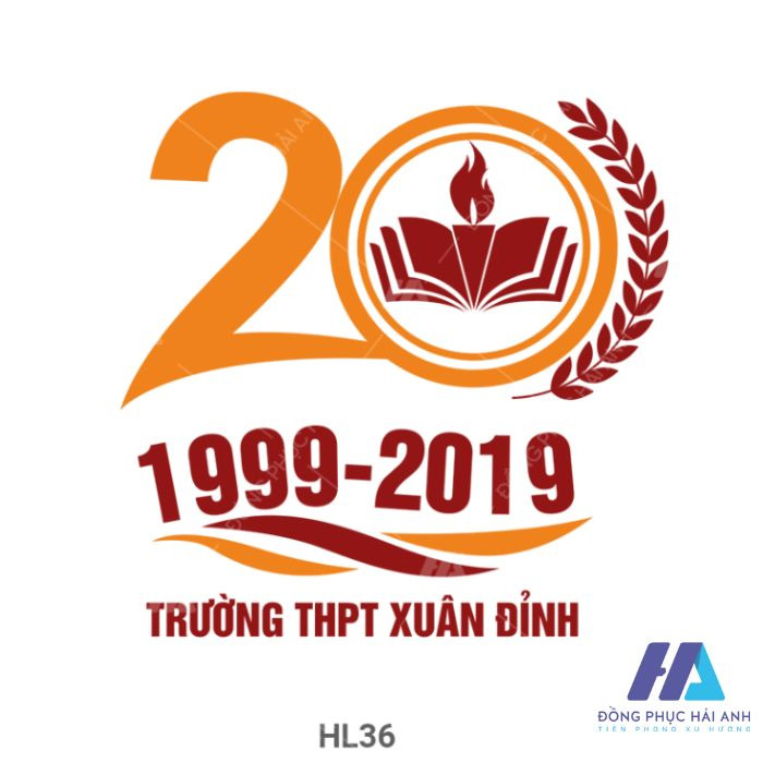 Mẫu logo họp lớp 20 năm của trường THPT Xuân Đỉnh