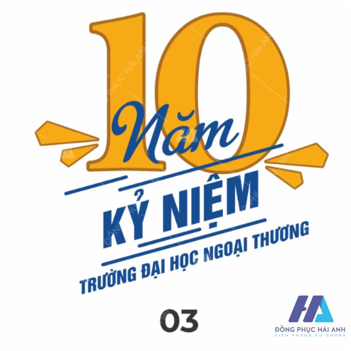 logo áo họp lớp 10 năm trường ngoại thương