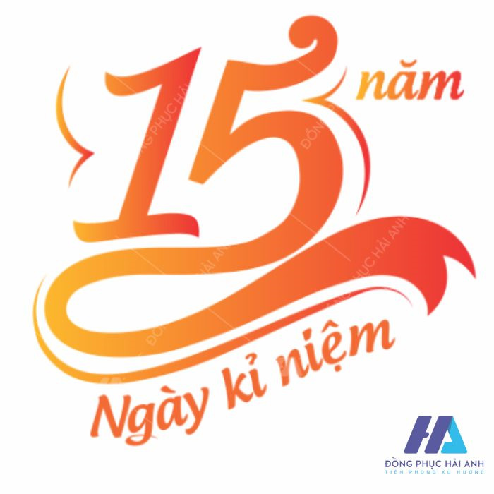 Mẫu logo áo họp lớp 15 năm - Ngày kỷ niệm 