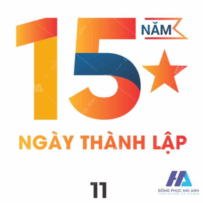 Mẫu logo họp lớp 15 năm - Ngày thành lập 