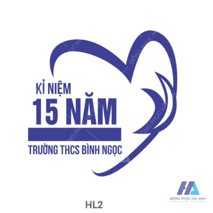 Mẫu logo áo họp lớp 15 năm của trường THCS Bình Ngọc 