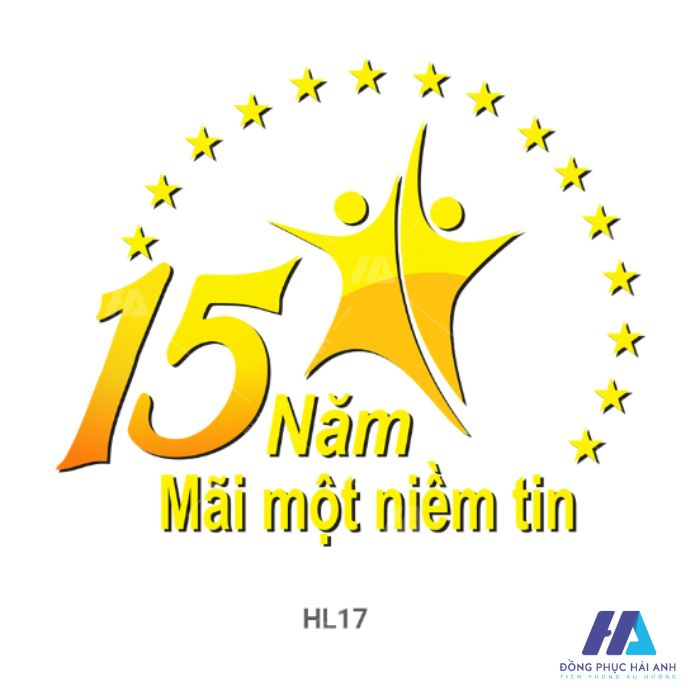 Mẫu logo áo họp lớp 15 năm - Mãi một niềm tin 