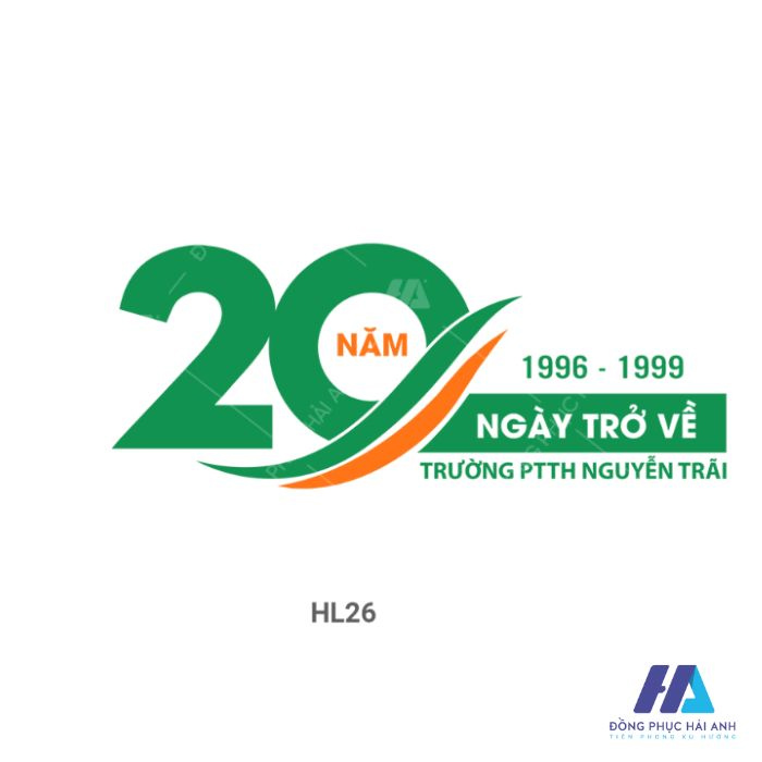 Mẫu logo kỷ niệm 20 năm ra trường PTTH Nguyễn Trãi