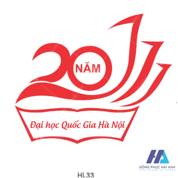Mẫu logo họp lớp 20 năm Đại học Quốc Gia Hà Nội
