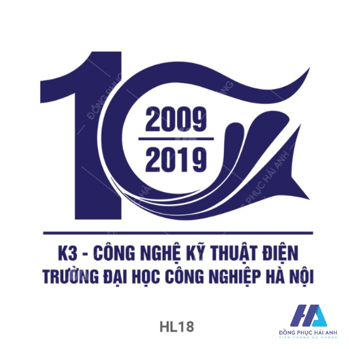 Mẫu logo họp lớp trường Đại học Công nghiệp Hà Nội