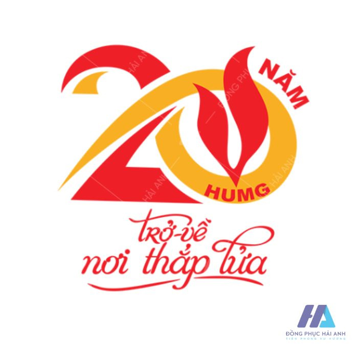 Mẫu logo họp lớp 20 năm - Trở về nơi thắp lửa