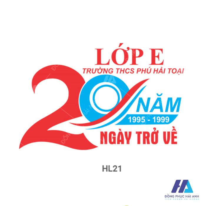Mẫu logo 20 năm gặp mặt trường THCS Phú Hải Toại