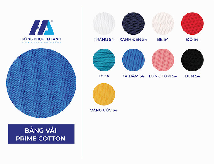 Sự đa dạng về bảng màu vải Prime Cotton của Flai88 cá cược thể thao