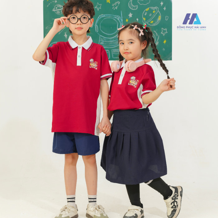 áo mầm non Polo Phối 2 bên đỏ - Nhà Cái FLY88.COM Xanh Chín, Uy Tín Tặng 188k Flai88 cá cược thể thao