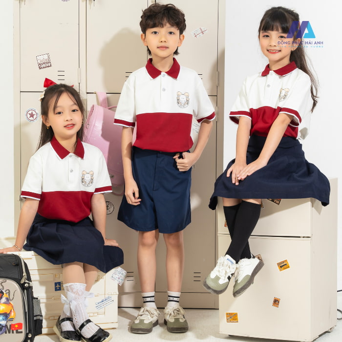 áo mầm non Polo Phối nửa thân đỏ- Nhà Cái FLY88.COM Xanh Chín, Uy Tín Tặng 188k Flai88 cá cược thể thao