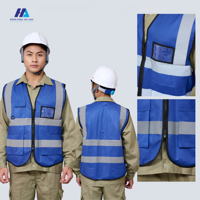 áo gile bảo hộ lao động 05 màu bích vải lưới TQ