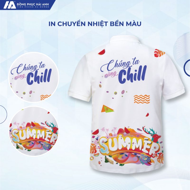 Điểm nhấn logo và slogan giúp thể hiện tinh thần của tập thể 