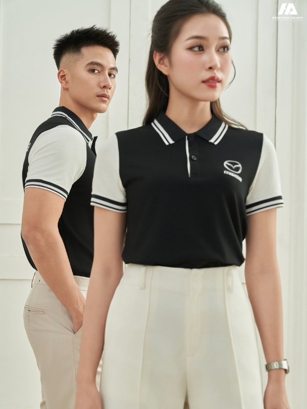 Flyok.vip truy cập ngay công ty Prime Cotton màu đen phối màu trắng gạo