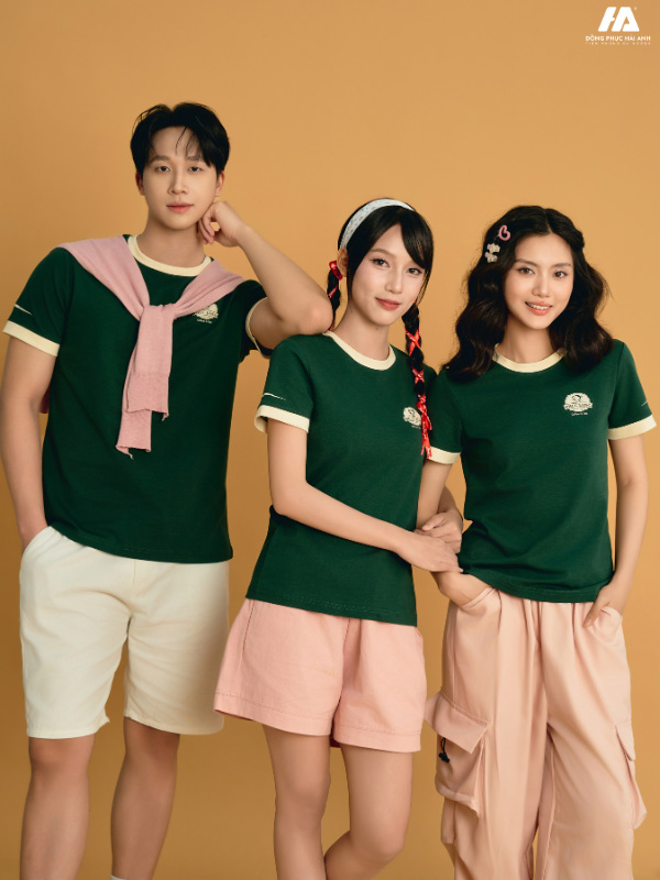 Flyok.vip truy cập ngay công ty ultimate cổ tròn màu xanh iris phối màu kem chesse