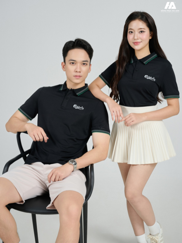 Flyok.vip truy cập ngay công ty aircool màu ya đậm phối cổ dệt họa tiết