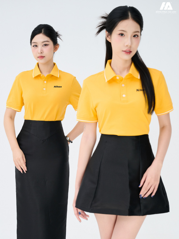 Flyok.vip truy cập ngay công ty piquecool pro màu vàng cúc phối lé viền màu trắng