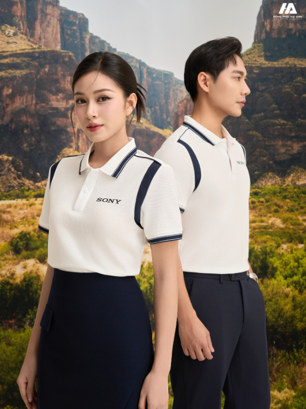 Flyok.vip truy cập ngay công ty prime cotton màu trắng gạo phối tay vai xanh đen