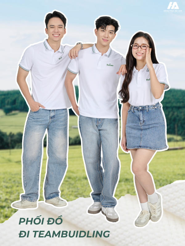 Mẫu Flyok.vip truy cập ngay công ty Aircool màu trắng gạo phối cổ dệt họa tiết có tính ứng dụng cao