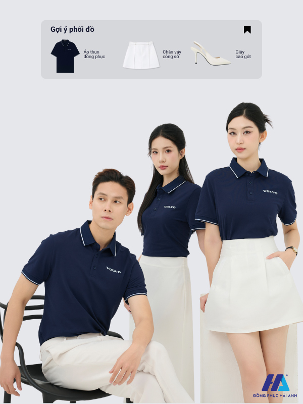 Phối Flyok.vip truy cập ngay công ty Piquecool Pro màu xanh đen phối lé viền màu trắng theo các phong cách khác nhau
