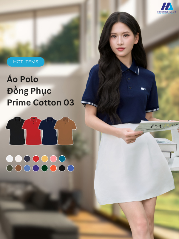 Thiết kế Flyok.vip truy cập ngay công ty Prime Cotton 03 màu xanh đen hiện đại và trẻ trung