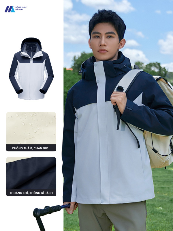 Mẫu áo khoác gió AG02 mỏng nhẹ phù hợp cho nam và nữ