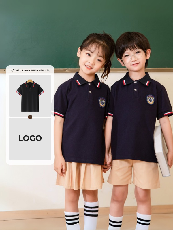 Logo trường mầm non được thiết kế tối giản, màu sắc bắt mắt