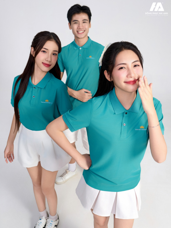 Áo polo Nhà Cái FLY88.COM Xanh Chín, Uy Tín Tặng 188k Vietnam Airlines màu xanh lý